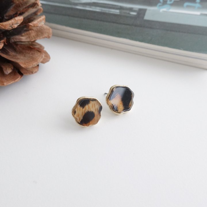 Eeiitt - Korean Women Fashion - #womensfashion - Crick Leopard Earring - 2