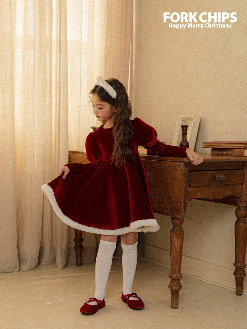 Fork Chips - Korean Children Fashion - #designkidswear - Merry White One-piece - 7