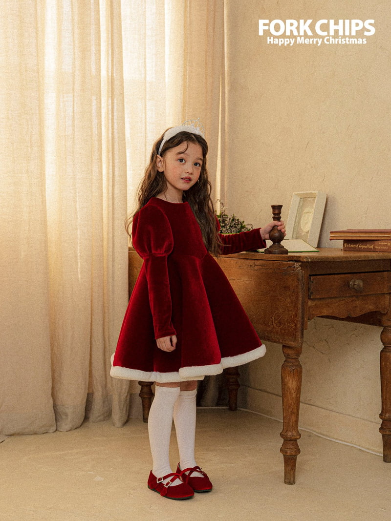Fork Chips - Korean Children Fashion - #toddlerclothing - Merry White One-piece - 3