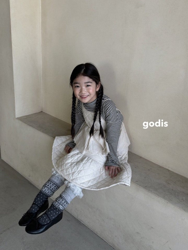 Godis - Korean Children Fashion - #kidsshorts - Stripe Mockneck Tee - 7