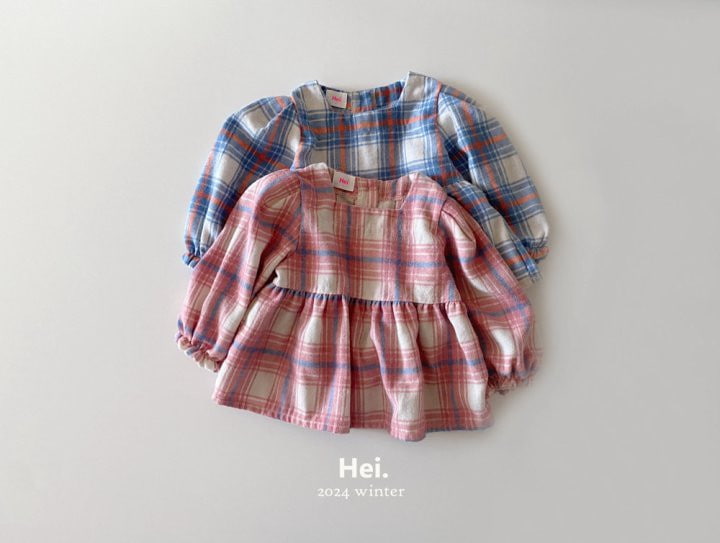 Hei - Korean Baby Fashion - #babyfashion - Check Blouse - 11
