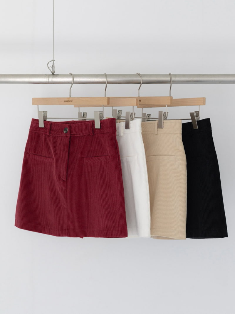 Inssense - Korean Women Fashion - #womensfashion - Corduroy Mini Skirt