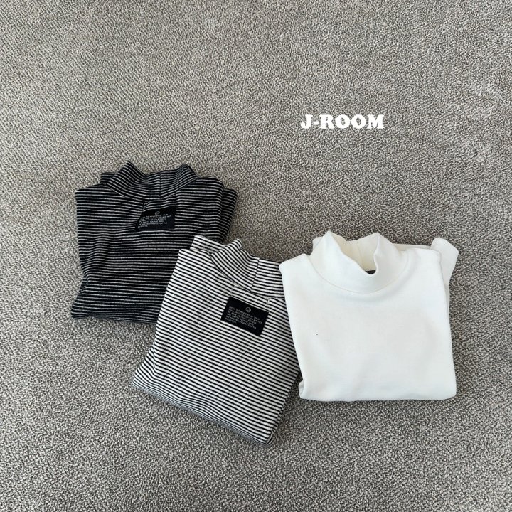J-Room - Korean Children Fashion - #Kfashion4kids - Label Half Turtleneck Tee - 10