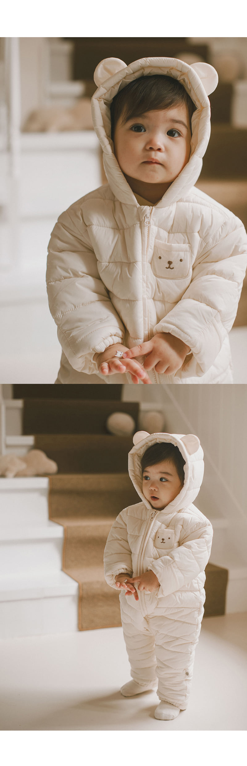 Kids Clara - Korean Baby Fashion - #onlinebabyshop - Barebu Vegan Baby Padding Coveralls - 4