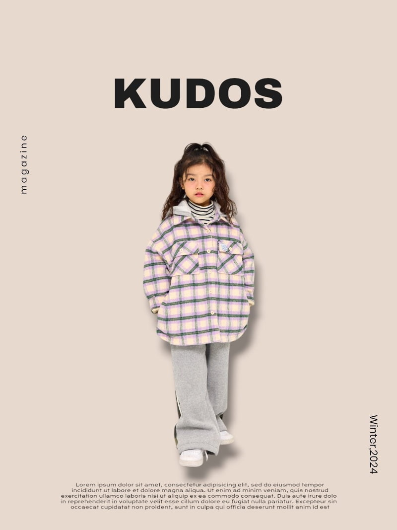 Kudos - Korean Children Fashion - #childrensboutique - Check Flannel Hooded Jacket - 7