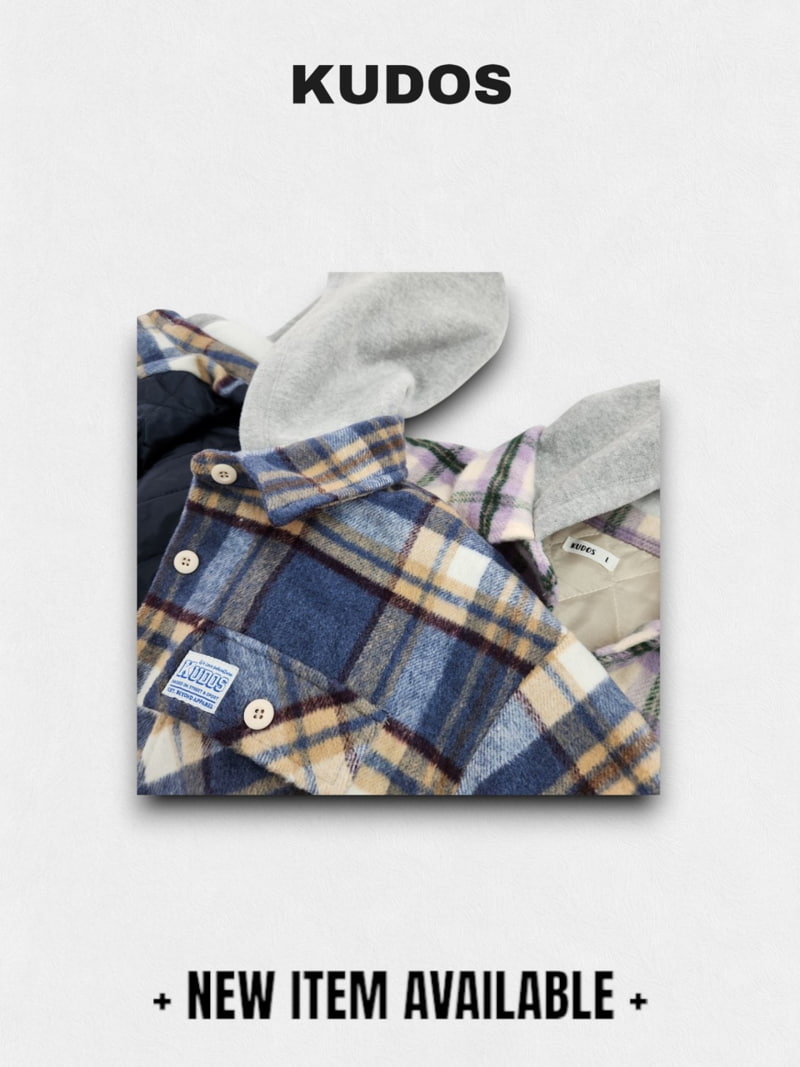 Kudos - Korean Children Fashion - #discoveringself - Check Flannel Hooded Jacket - 9