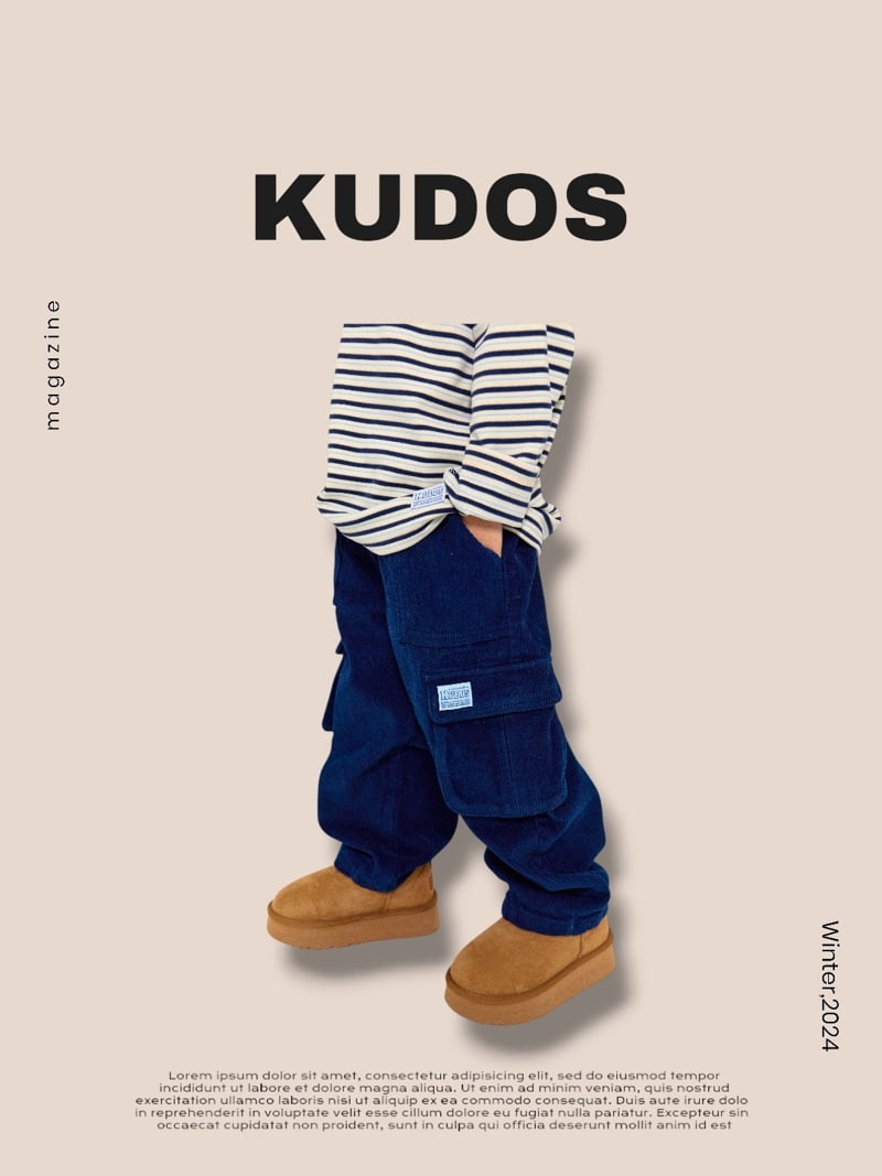 Kudos - Korean Children Fashion - #discoveringself - Corduroy Cargo Pants - 7