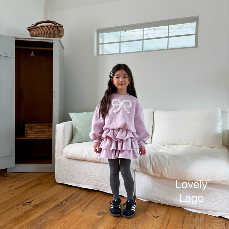 Lago - Korean Children Fashion - #stylishchildhood - Lovely Ribbon Sweatshirt - 5