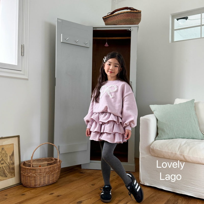 Lago - Korean Children Fashion - #todddlerfashion - Lovely Ribbon Sweatshirt - 4