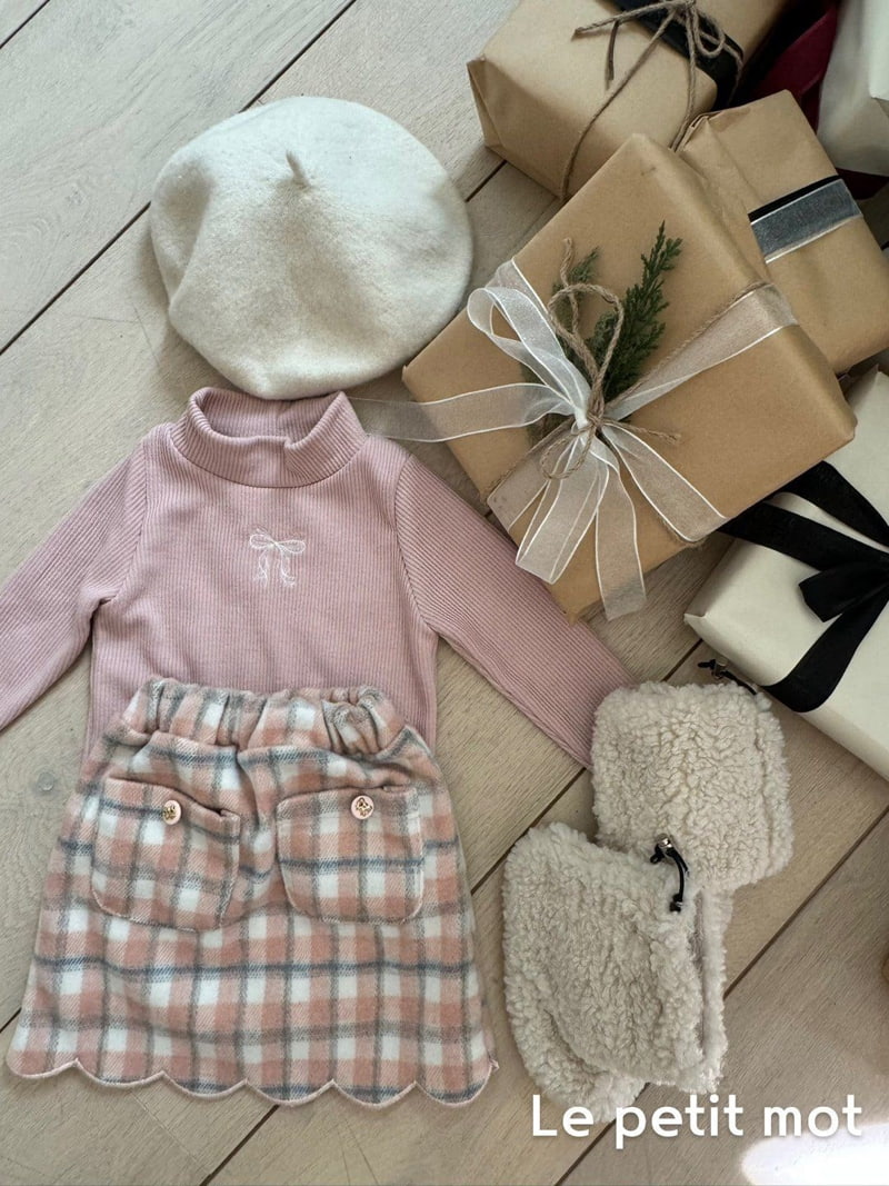 Le petitmot - Korean Children Fashion - #fashionkids - Wave Check Skirt - 11