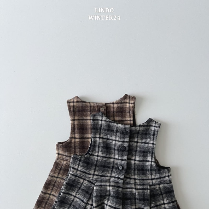 Lindo - Korean Baby Fashion - #babyboutique - Check Pleated One-piece - 9