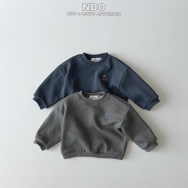 Lindo - Korean Baby Fashion - #babyclothing - Rabbit Pigment Embroidered Sweatshirts