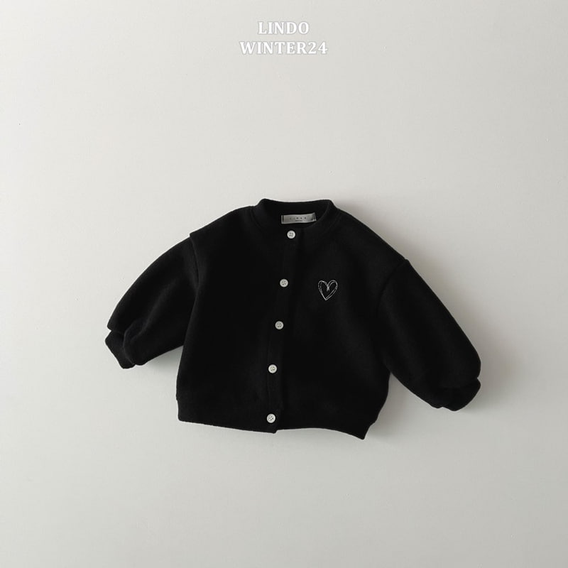 Lindo - Korean Baby Fashion - #babyfashion - Heart Embroidery Cardigan - 4