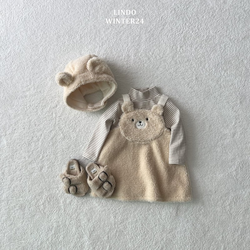 Lindo - Korean Baby Fashion - #babywear - Bear Suspenders One-piece - 6