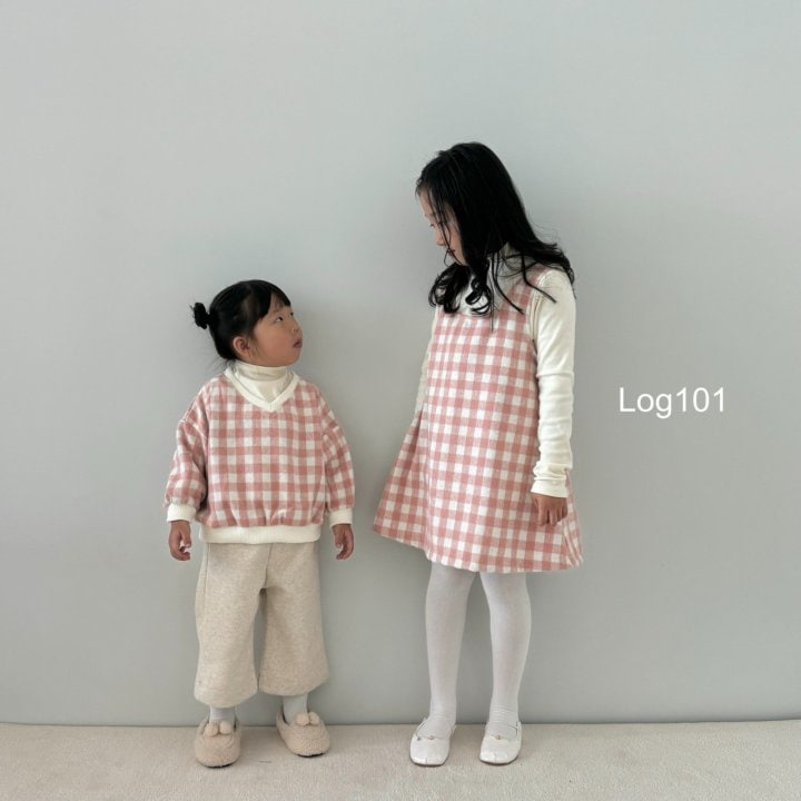 Log101 - Korean Children Fashion - #childofig - V Checker Sweatshirts - 5