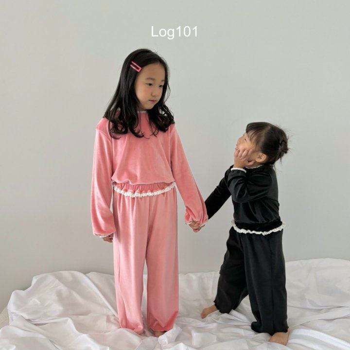 Log101 - Korean Children Fashion - #littlefashionista - Lacey Veloa Set - 5