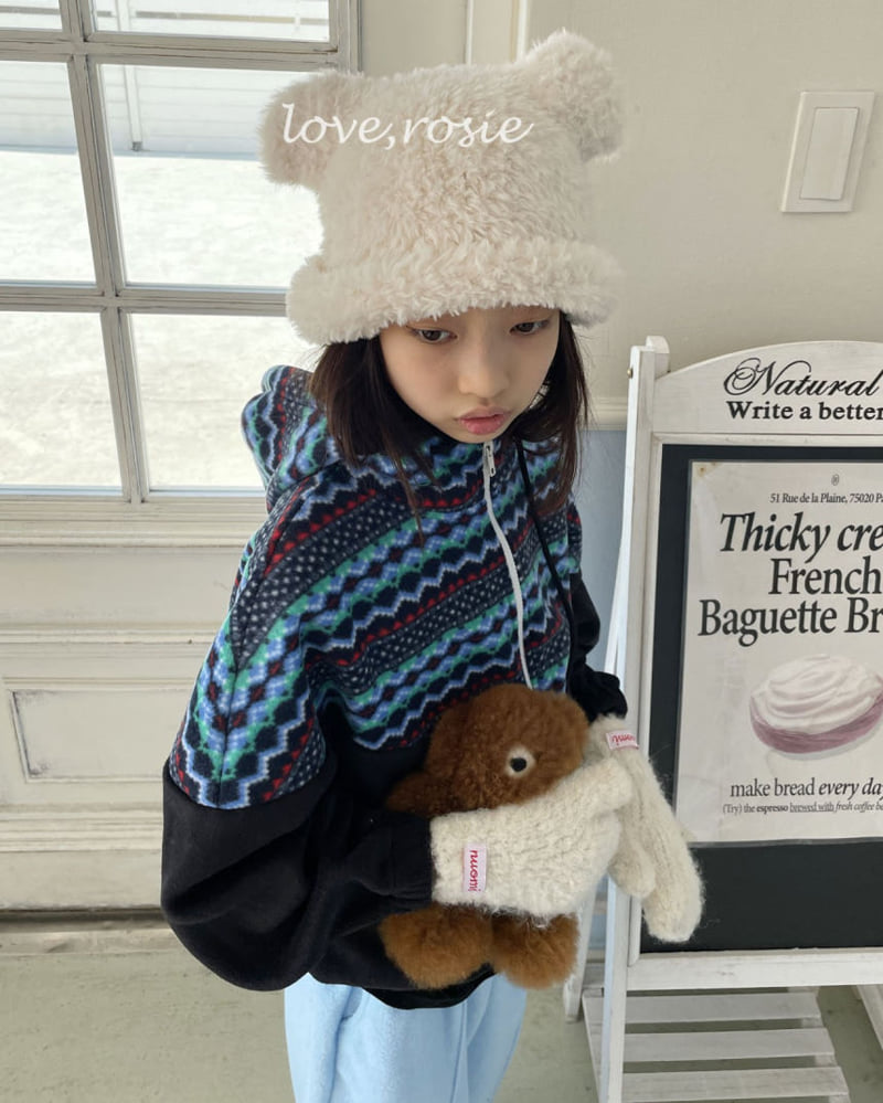 Love Rosie - Korean Children Fashion - #kidsshorts - Fleece Hooded Zip-up Jacket with Mom - 7