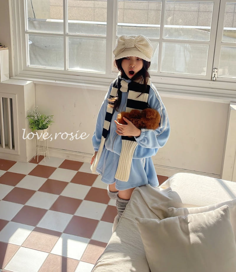 Love Rosie - Korean Children Fashion - #kidsstore - Eyelet Lace Track Skirt Set - 2