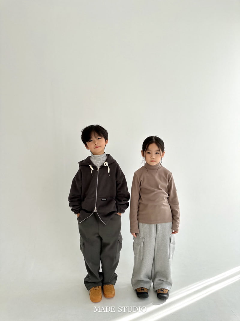 Made Studio - Korean Children Fashion - #kidsstore - Peach Turtleneck Tee - 5