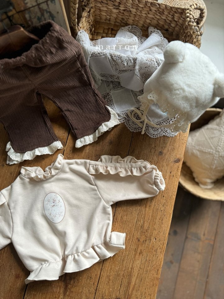 Marron - Korean Baby Fashion - #onlinebabyshop - Rabbit Frill Tee - 11