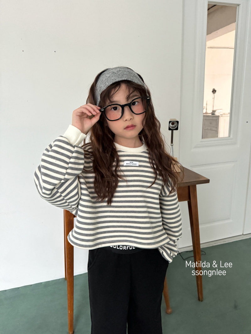 Matilda & Lee - Korean Children Fashion - #designkidswear - Label Stripe Tee - 9