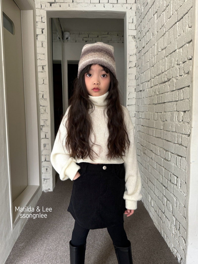 Matilda & Lee - Korean Children Fashion - #magicofchildhood - Crop Turtleneck Knit - 2