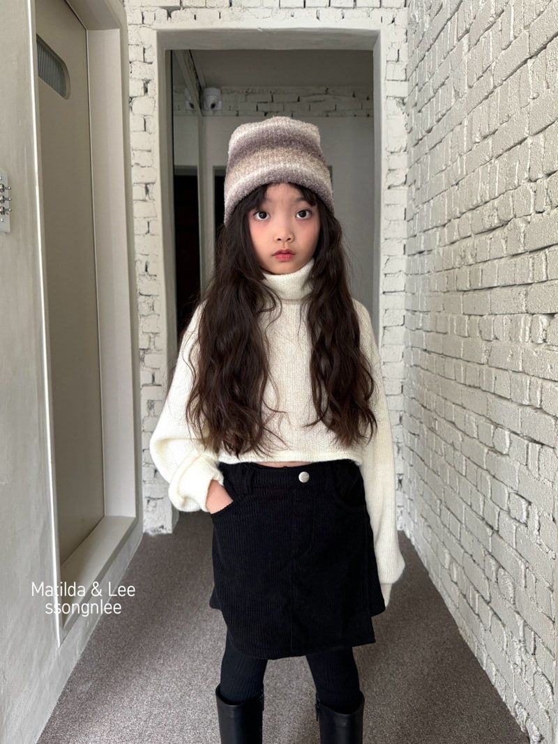 Matilda & Lee - Korean Children Fashion - #minifashionista - Crop Turtleneck Knit - 3