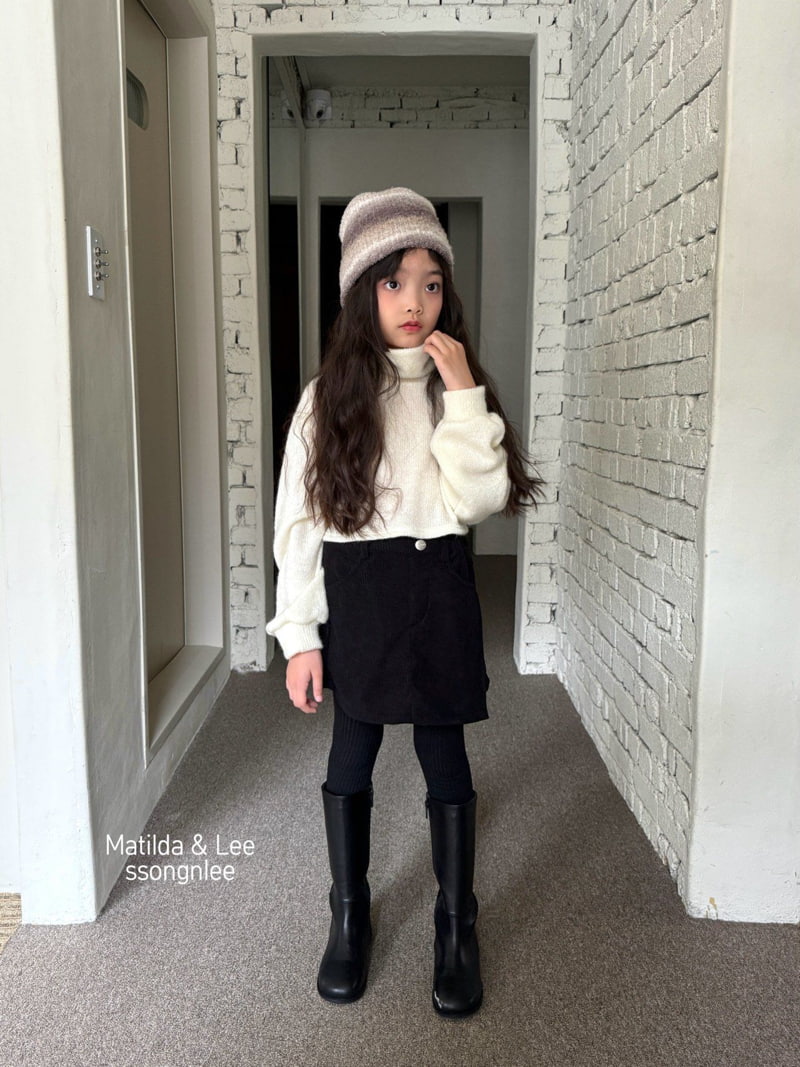 Matilda & Lee - Korean Children Fashion - #minifashionista - Crop Turtleneck Knit - 4