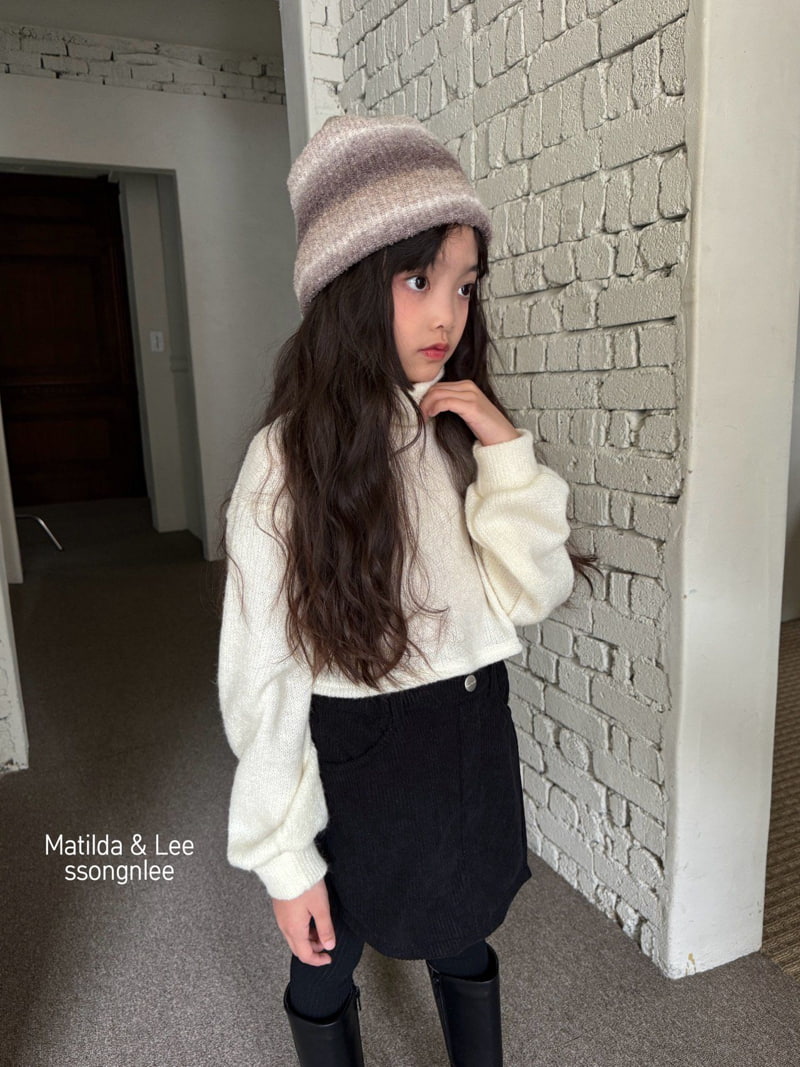 Matilda & Lee - Korean Children Fashion - #stylishchildhood - Crop Turtleneck Knit - 7