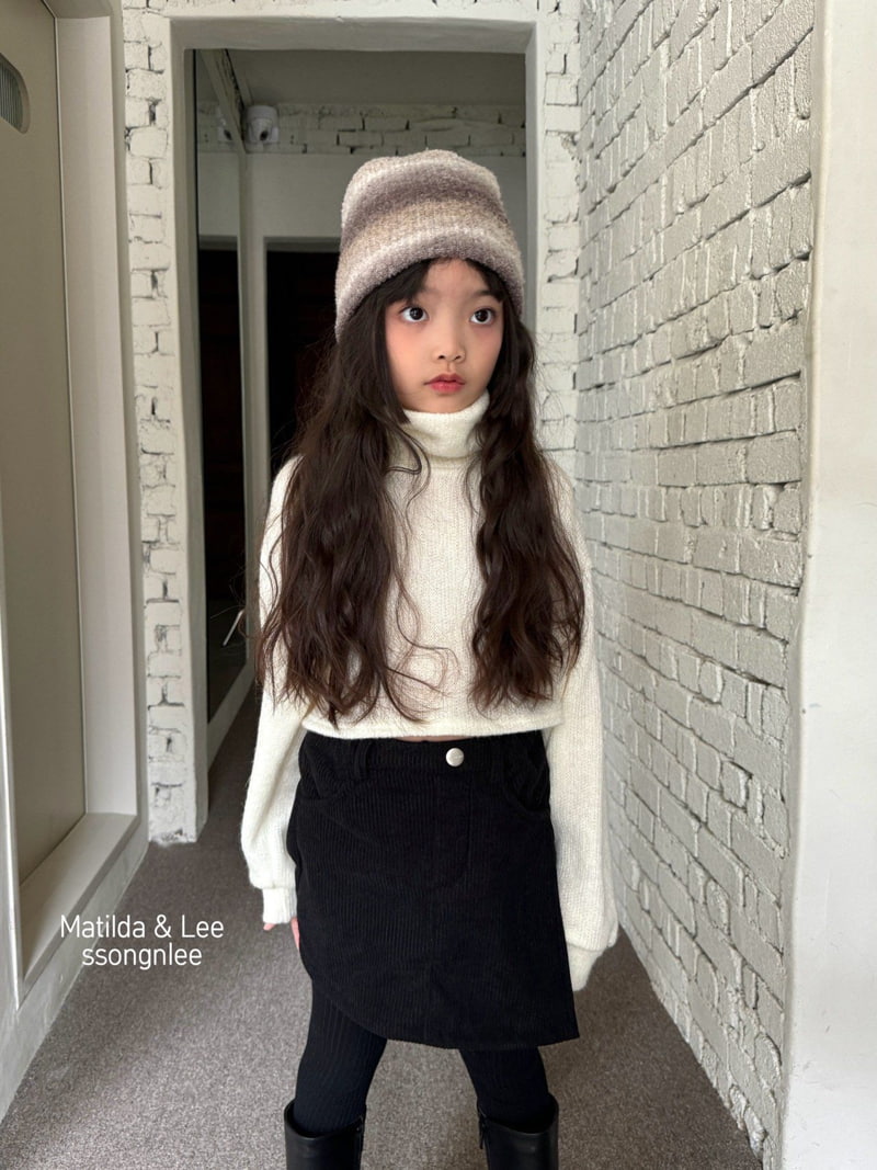Matilda & Lee - Korean Children Fashion - #toddlerclothing - Crop Turtleneck Knit - 6