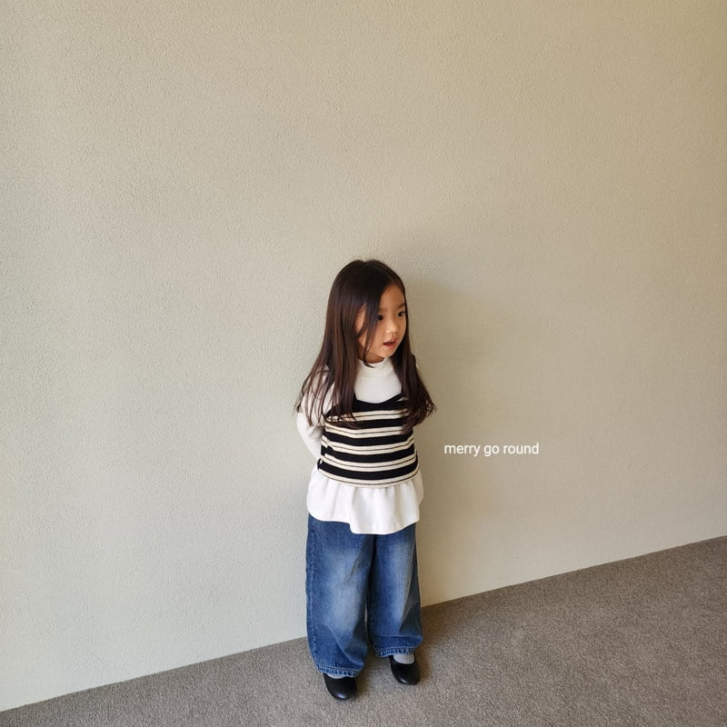 Merry Go Round - Korean Children Fashion - #prettylittlegirls - Striped Bustier - 6