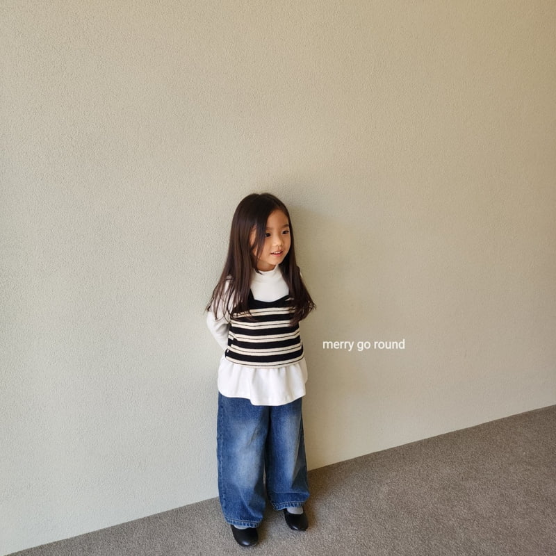 Merry Go Round - Korean Children Fashion - #stylishchildhood - Striped Bustier - 9
