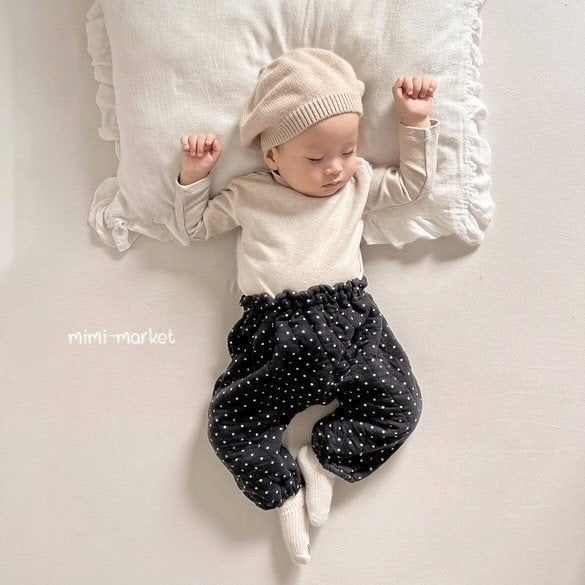 Mimi Market - Korean Baby Fashion - #babylifestyle - Dot Quilted Pants - 4