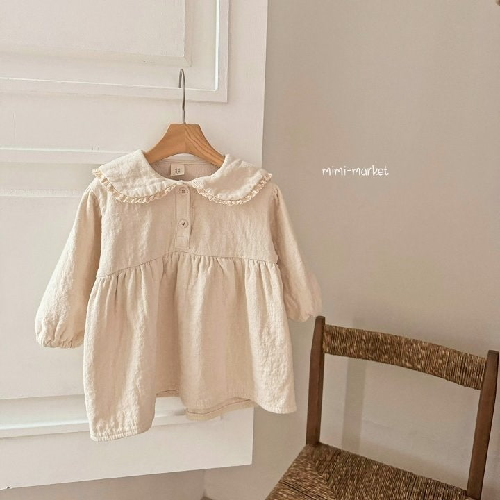 Mimi Market - Korean Baby Fashion - #babyoninstagram - Nunu Collar One-Piece - 2