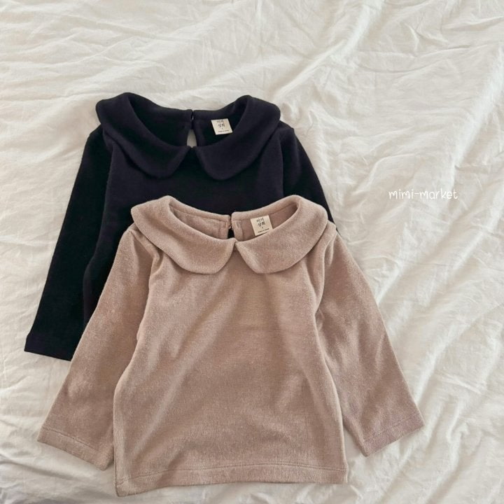 Mimi Market - Korean Baby Fashion - #babyoninstagram - Pom Pom Collar Tee - 6