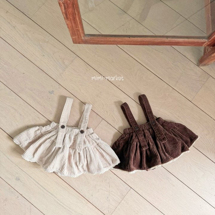 Mimi Market - Korean Baby Fashion - #babyoninstagram - Bebe Suspenders Skirt - 3