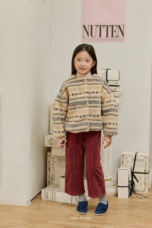 Mon Atelier - Korean Children Fashion - #kidsstore - Frill Corduroy Pants - 11