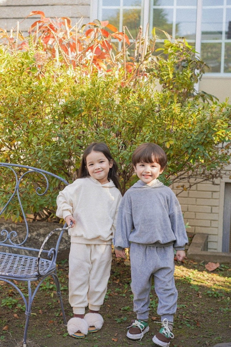 Moncher Chouchou - Korean Children Fashion - #magicofchildhood - Bonju Veloa Top Bottom Set - 2