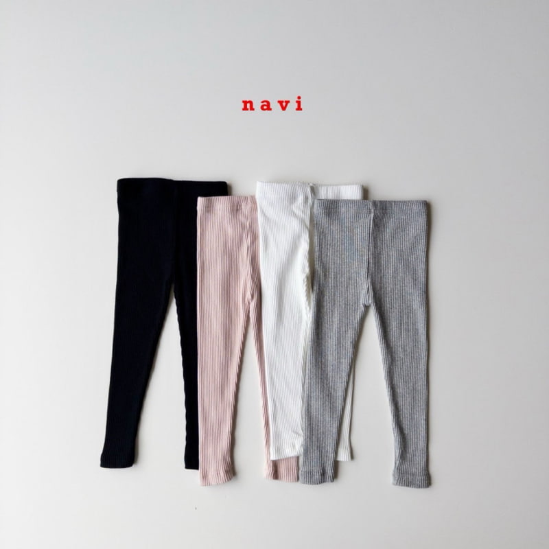 Navi - Korean Children Fashion - #todddlerfashion - Ribbed Leggings