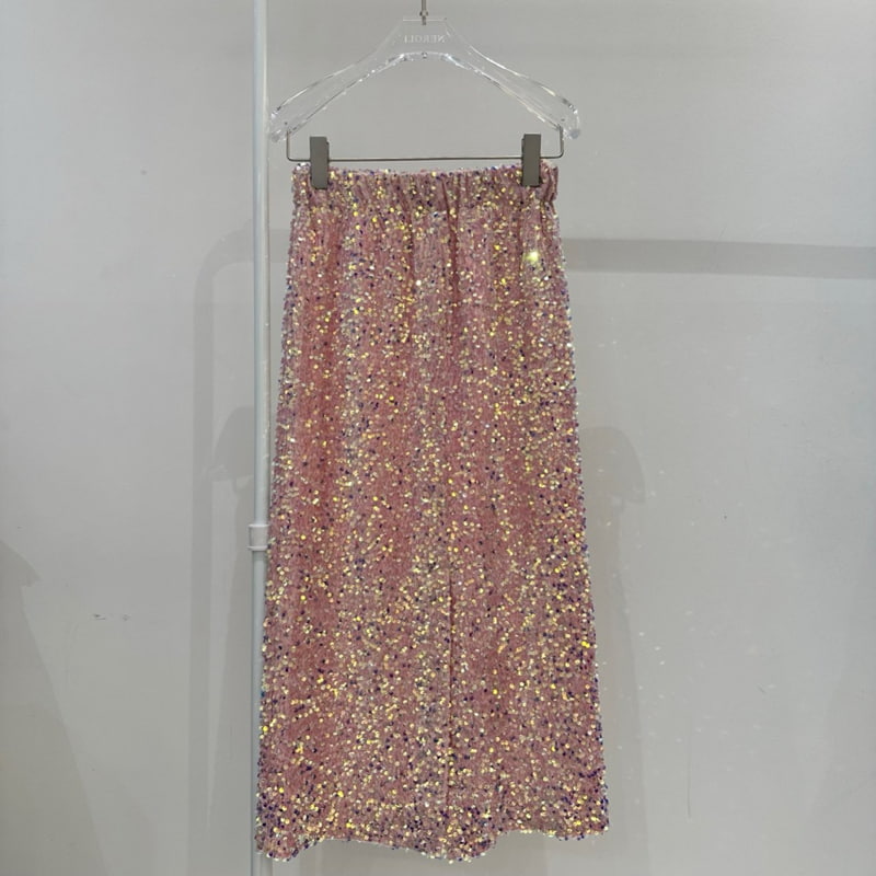 Neroli36 - Korean Women Fashion - #momslook - Long Spangle Skirt - 3