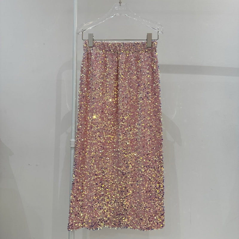 Neroli36 - Korean Women Fashion - #thelittlethings - Long Spangle Skirt - 2