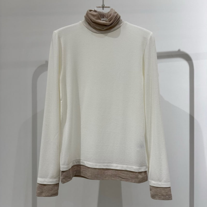 Neroli36 - Korean Women Fashion - #womensfashion - Wool Double Turtleneck Tee - 2