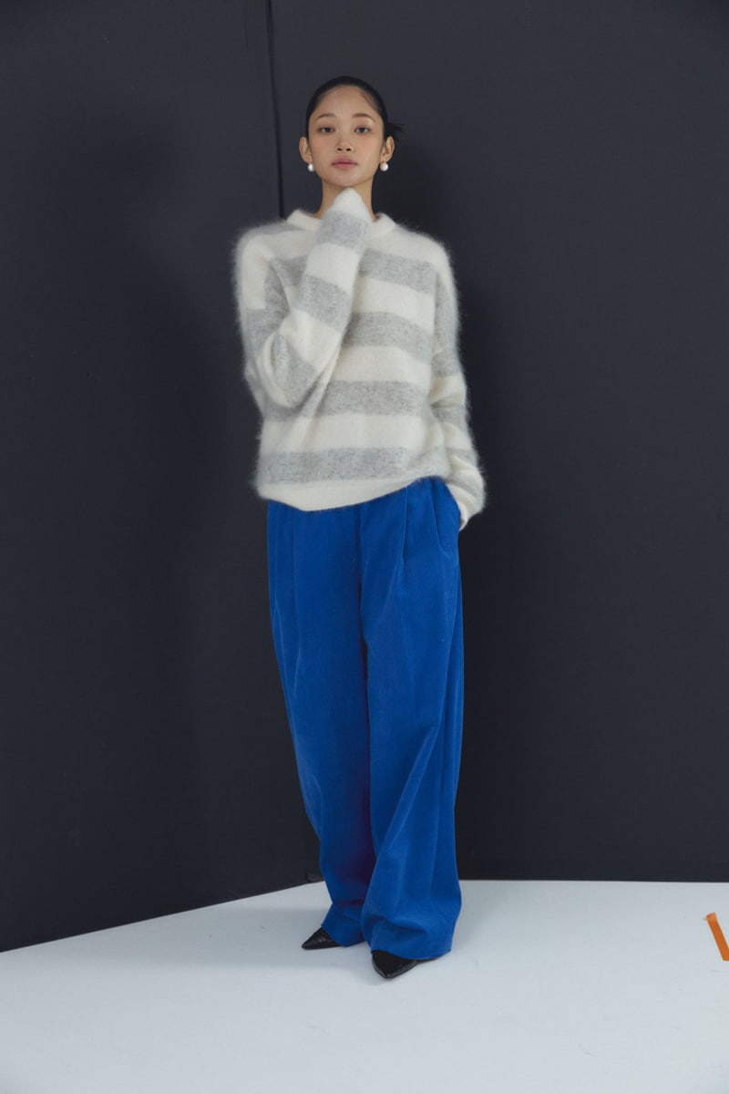Neroli36 - Korean Women Fashion - #womensfashion - Mohair Stripe Knit Sweater - 5