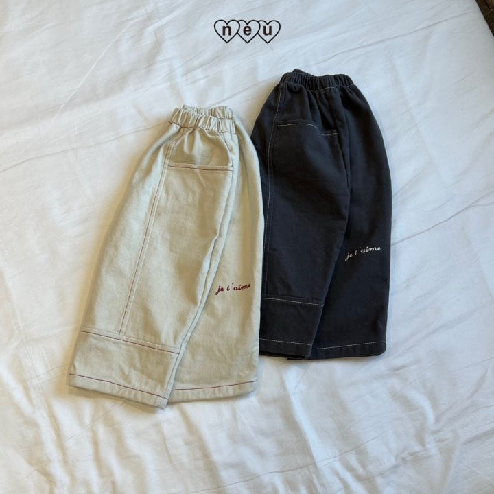 Neu - Korean Children Fashion - #kidsshorts - Cozy Cotton Pants