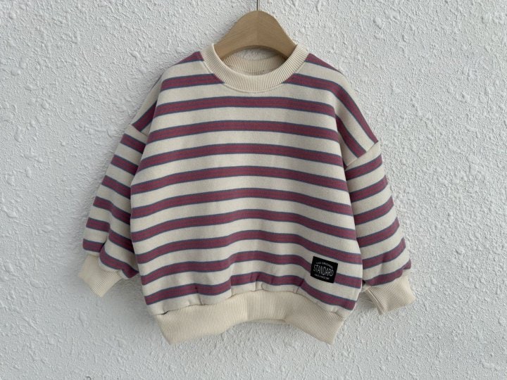 Olivie - Korean Children Fashion - #discoveringself - Cream Stripe Sweatshirts - 8