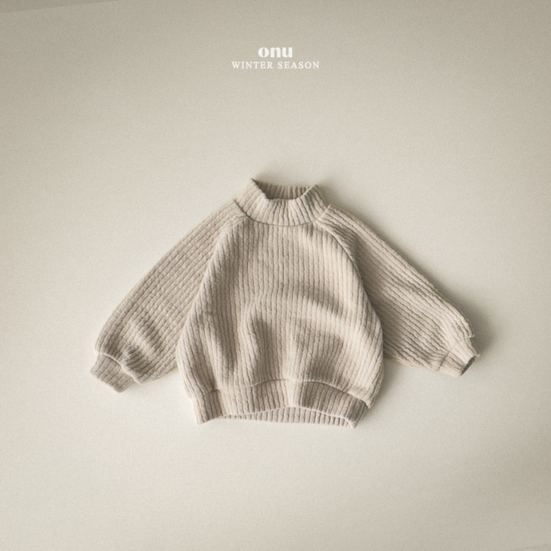 Onu - Korean Children Fashion - #kidzfashiontrend - Knit Turtleneck Sweatshirt - 4