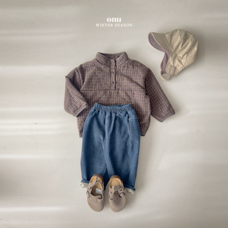 Onu - Korean Children Fashion - #childrensboutique - Check Fleece Anorak - 9