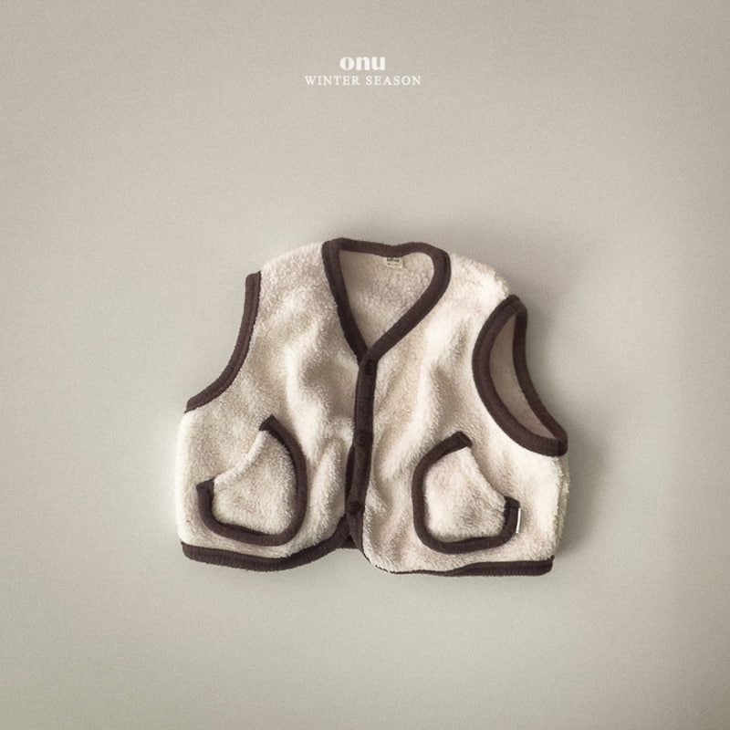 Onu - Korean Children Fashion - #designkidswear - Boa Winter Cute Vest - 3
