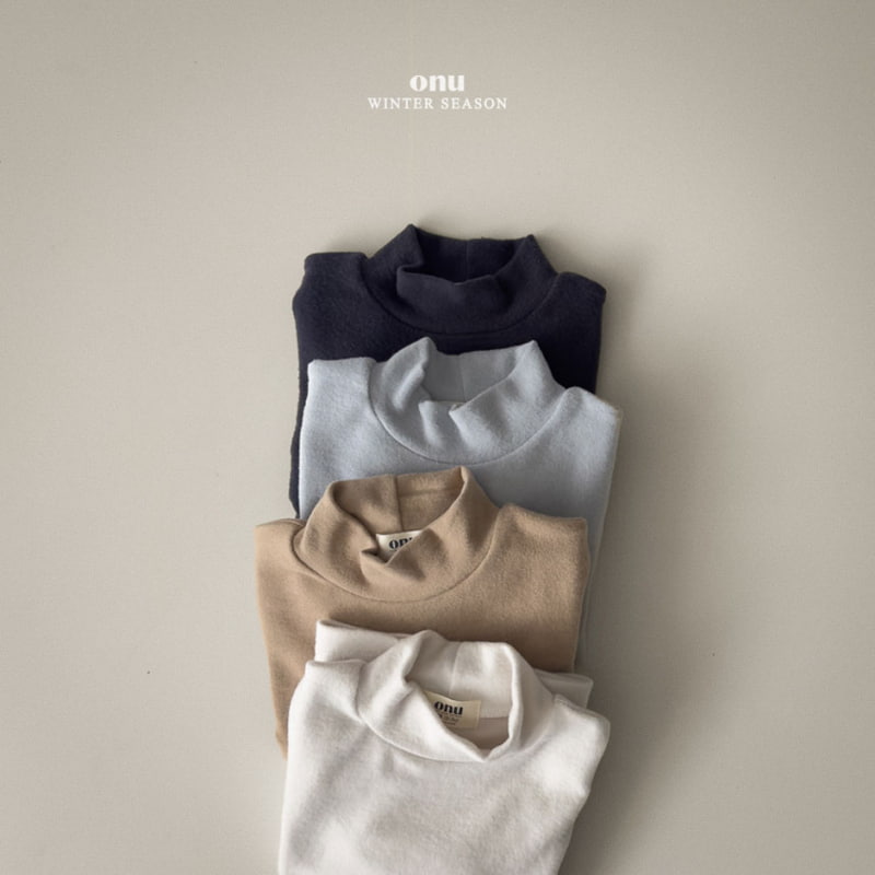 Onu - Korean Children Fashion - #kidsshorts - Cheese Peach Turtleneck Tee - 6