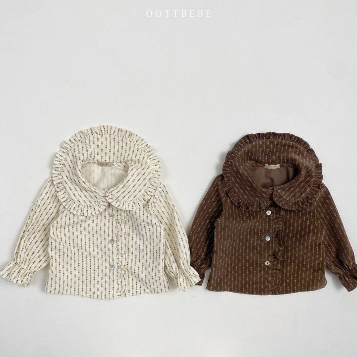 Oott Bebe - Korean Children Fashion - #Kfashion4kids - Wendy Frill Blouse